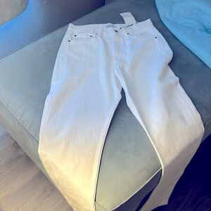 Zara straight fit white jeans